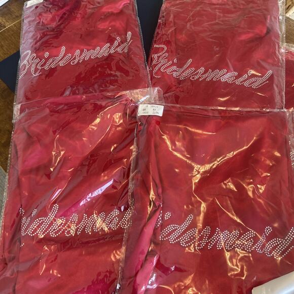 Bride & Bridesmaid Robes Set Silver Writing for Wedding Bridal Party Women - - Picture 7 of 12